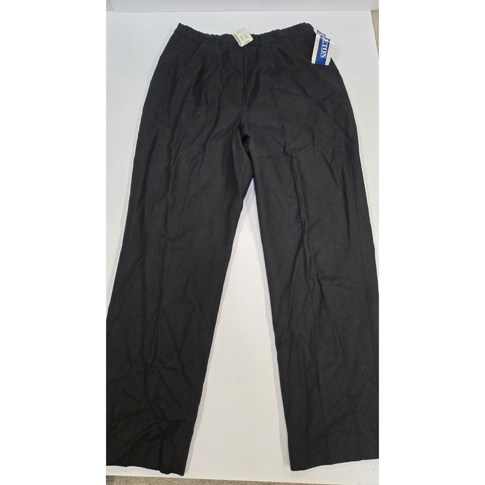 NWT Vintage Pendleton Wool Pants Womens 14 Black Trousers High Rise Made in USA